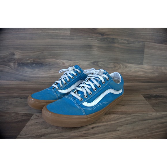 Vans Other - Vans Old Skool Blue Gum Sole Canvas Skateboarding Shoes Mens Size 9